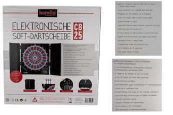 Elektronski pikado Karella CB 25 Turnir tarča - škatla