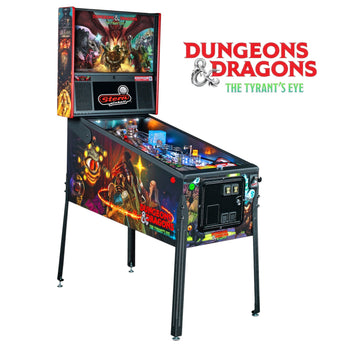Fliper Stern Dungeons & Dragons: The Tyrant's Eye pinball machine with vibrant artwork and gameplay features.