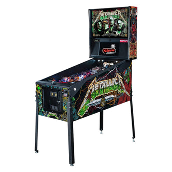 Fliper Stern Metallica Remastered pinball machine with vibrant graphics and modern design.