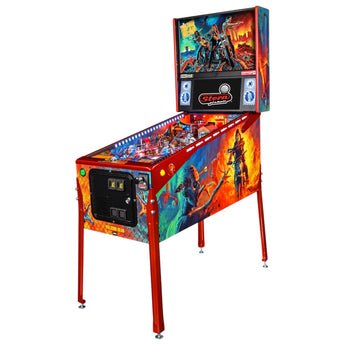 Fliper Stern The Walking Dead Remastered Limited Edition pinball machine showcasing vibrant artwork and game features.