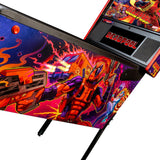 Fliper Deadpool pinball machine artwork featuring vibrant graphics and action-packed scenes from the Uncanny X-Men.