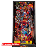 Fliper Stern Deadpool pinball machine Premium Edition featuring vibrant artwork and action-packed gameplay.