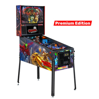 Fliper Stern Dungeons & Dragons: The Tyrant's Eye premium edition pinball machine with vibrant artwork.