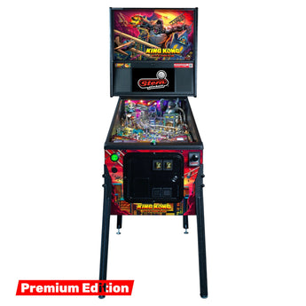 Fliper Stern King Kong: Myth Of Terror Island pinball machine, Premium Edition, featuring vibrant graphics and detailed playfield.