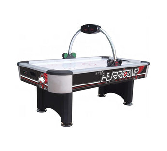 Euroclas & Co. d.o.o. Buffalo Hurricane 7 ft air hockey table with a high-gloss surface and electronic scoreboard.