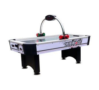 Euroclas & Co. d.o.o. Buffalo Typhoon 7 ft air hockey table with stainless steel surface and electronic scoreboard.