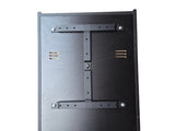 Euroclas & Co. d.o.o. Cyberdine Spider dartboard wall mounting bracket system on the back of a black cabinet