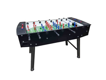 Euroclas & Co. d.o.o. FAS Fun black foosball table with telescopic rods and tempered glass playing surface