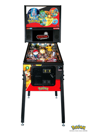 Fliper Stern Pokémon pinball machine featuring iconic Pokémon characters and vibrant graphics.