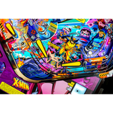 Fliper Stern The Uncanny X-Men pinball playfield featuring Wolverine and other Marvel mutants.