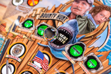 Fliper JAWS 50th Anniversary pinball machine playfield featuring Great White shark and movie characters.