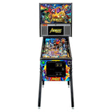 Fliper Stern Avengers: Infinity Quest pinball machine featuring colorful Marvel superheroes artwork on the playfield.