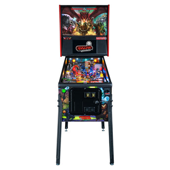 Fliper Dungeons & Dragons: The Tyrant's Eye pinball machine with colorful graphics and illuminated playfield.