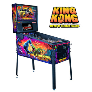 Fliper Stern King Kong: Myth Of Terror Island pinball machine featuring vibrant artwork and unique gameplay.