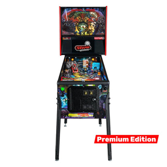 Fliper Stern Dungeons & Dragons: The Tyrant's Eye pinball machine, Premium Edition with vibrant fantasy artwork and illuminated features.