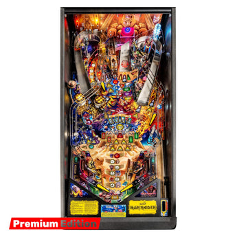 Fliper Stern Iron Maiden pinball machine Premium Edition featuring vibrant artwork and dynamic gameplay.