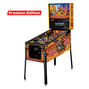 Fliper Stern Iron Maiden Premium Edition pinball machine featuring vibrant art and gameplay inspired by the legendary band.