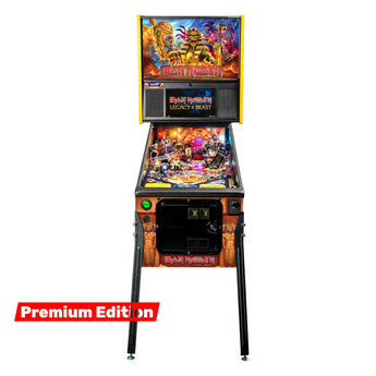 Fliper Stern Iron Maiden Premium Edition pinball machine with vibrant artwork and detailed playfield.