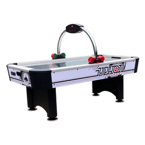 Euroclas & Co. d.o.o. Buffalo Typhoon 7 ft air hockey table with stainless steel surface and electronic scoreboard.