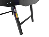 Euroclas & Co. d.o.o. FAS Fun black foosball table with sturdy tubular metal legs and durable wooden cabinet