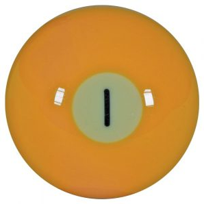 Biljard krogla Rumena 1 polna