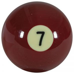 Biljard krogla Temno Rdeča 7 polna
