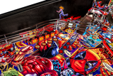 Fliper Stern Deadpool pinball machine playfield artwork featuring colorful characters and vibrant graphics.