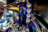 Fliper Thor graphic from Avengers: Infinity Quest pinball machine with hammer design, showcasing Marvel superhero theme.